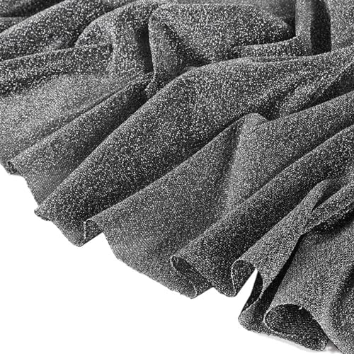 Tissu pailleté gaze extensible multicolore brillant pour robe 150cm