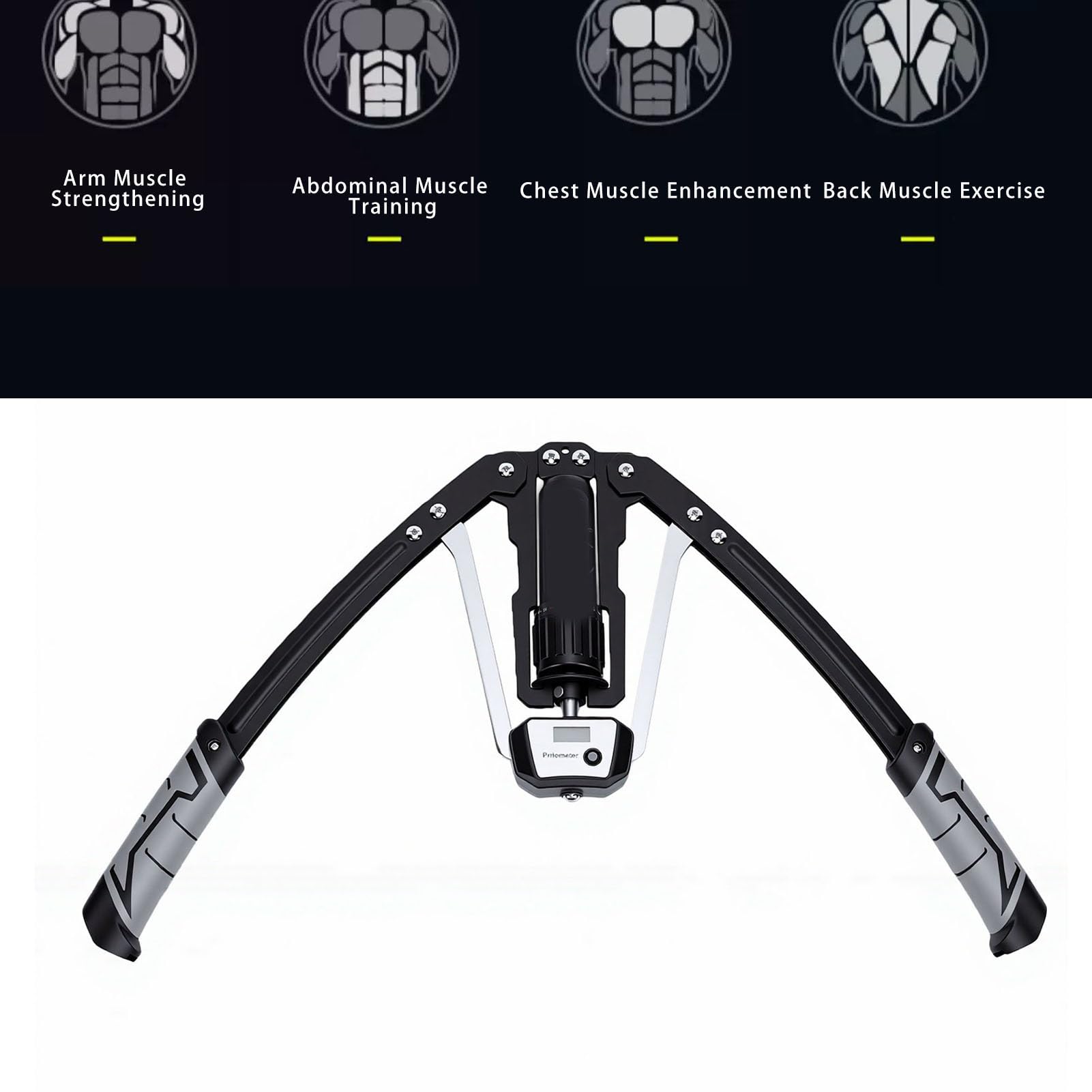Zunate Trainer Idraulico per Braccia Resistente 10-200 Kg con Impugnatura Ergonomica per Allenamenti su Petto e Braccia