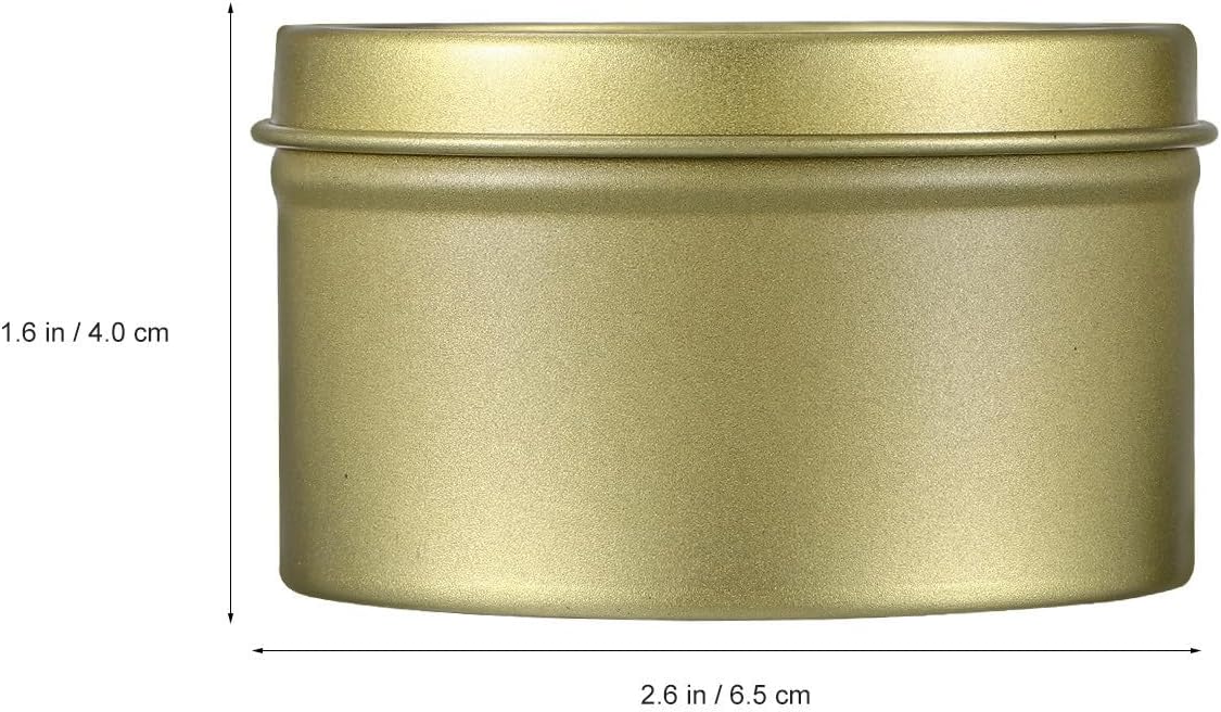 VICASKY 16pcs Portable Candle Tins with Screw Lids, Lightweight Metal Round Jars for Candle Making Supplies, Small Tea Canisters for Travel and Storage