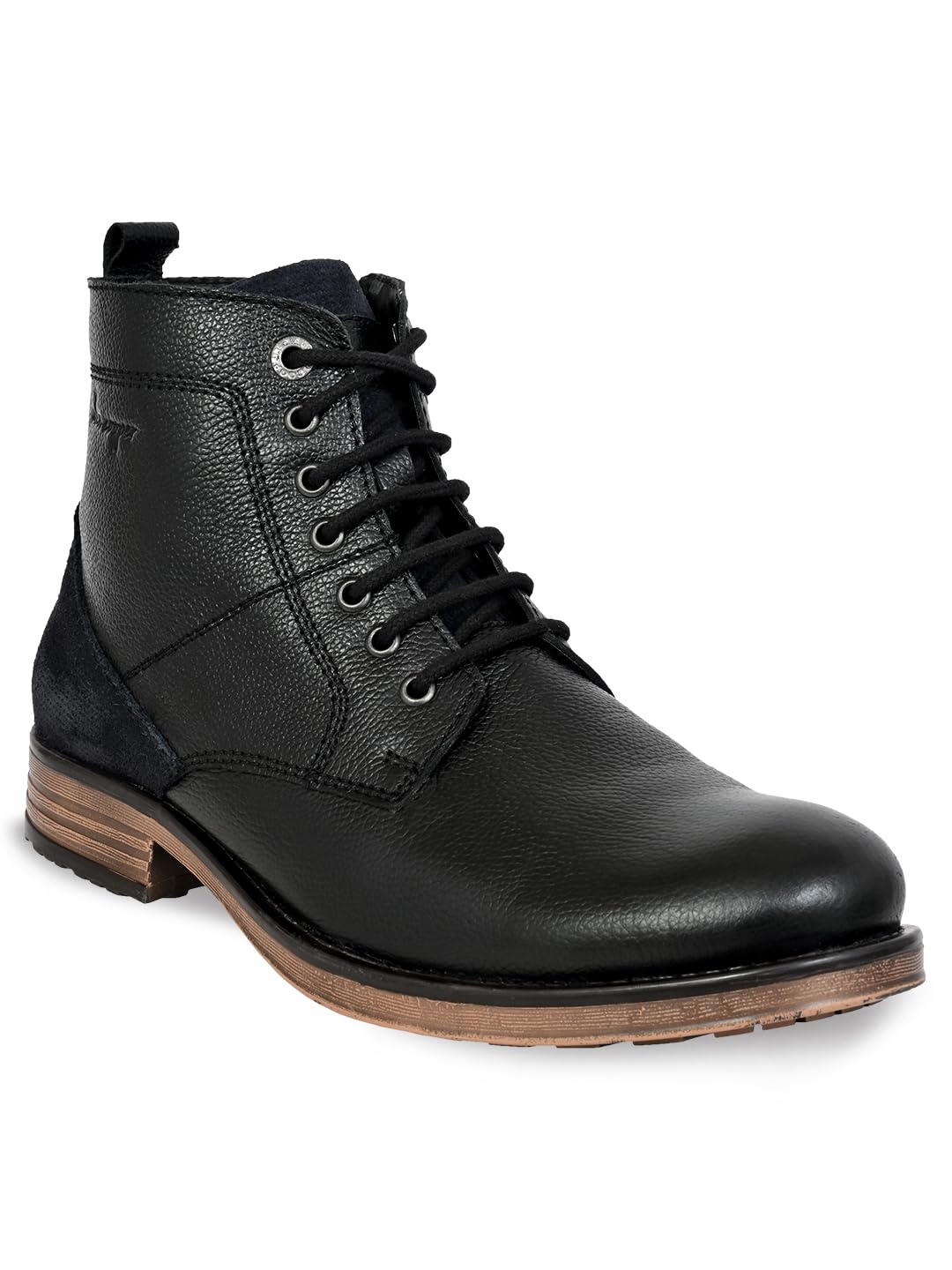 allen cooper Allen CooperGenuine Premium Leather Luxury Memory Foam High-Top Ankle Boots Shoes For Men(962|Black|Size-6,7,8,9,10)-picture-35