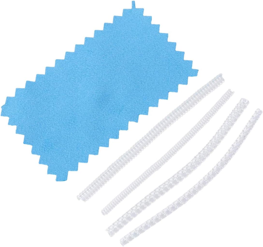 Healifty 4pcs Loose Rings Sizer Invisible Ring Size Ring Adjuster for Loose Rings Transparent Silicone Guard Clip Noodle Jewelry Tightener Resizer