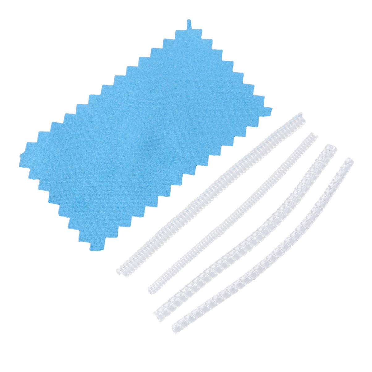Healifty 4pcs Loose Rings Sizer Invisible Ring Size Ring Adjuster for Loose Rings Transparent Silicone Guard Clip Noodle Jewelry Tightener Resizer