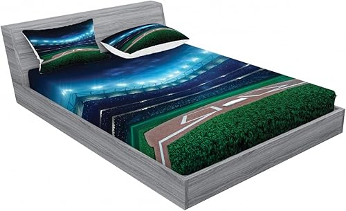 Miniatura 5 de Ambesonne Juego de sábanas bajeras y fundas de almohada, dibujos de aviones antiguos, vuelos clásicos con fechas, estilo vintage, diseño nostálgico,