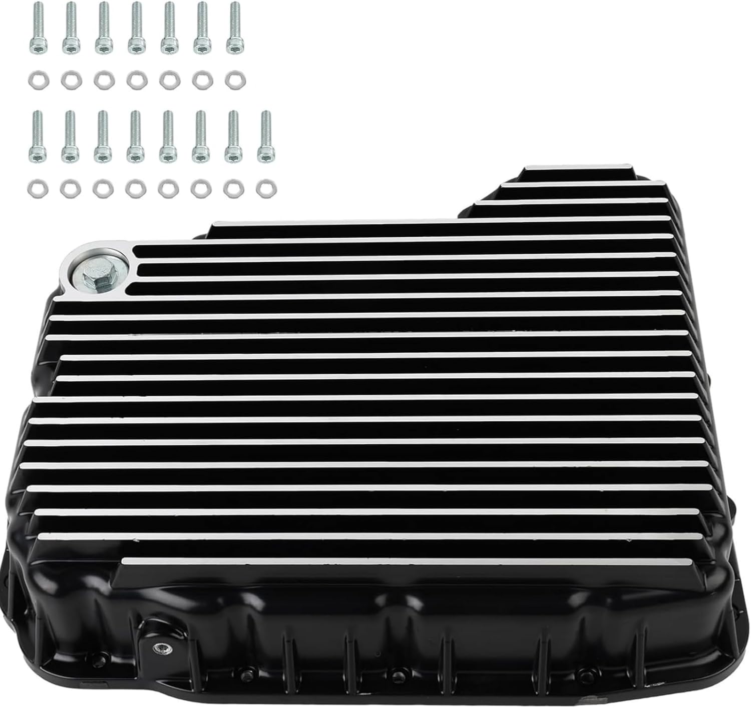 228052110 Heavy Duty Transmission Oil Pan Compatible with Dodge Ram 2500 3500 2007-2021 6.7L Transmission Pan Replace 68RFE Oil Pan
