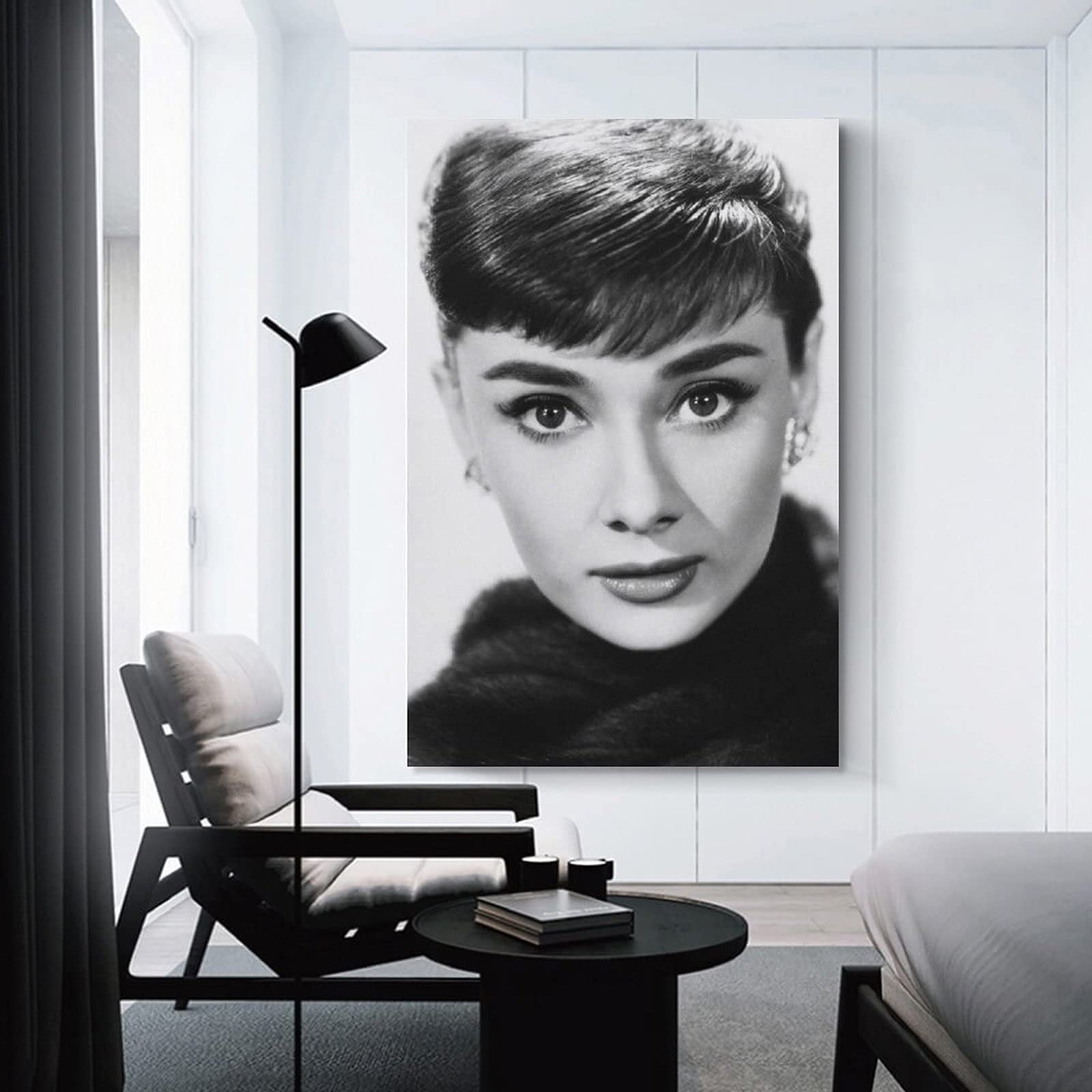 オードリー・ヘプバーン イラスト 大判 woodprint ドリーイラスト