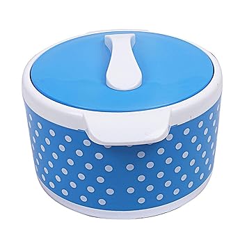 Kuber Industries Plastic Casserole - 2500 ml, 1Pc, Blue