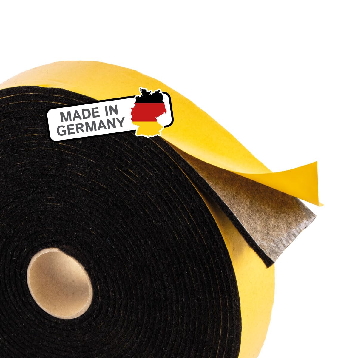 Nastro in feltro autoadesivo largo 50 mm, spessore 3 mm, lunghezza 10 m, nero versatile, ideale come rotolo di feltro per sedie e mobili pesanti