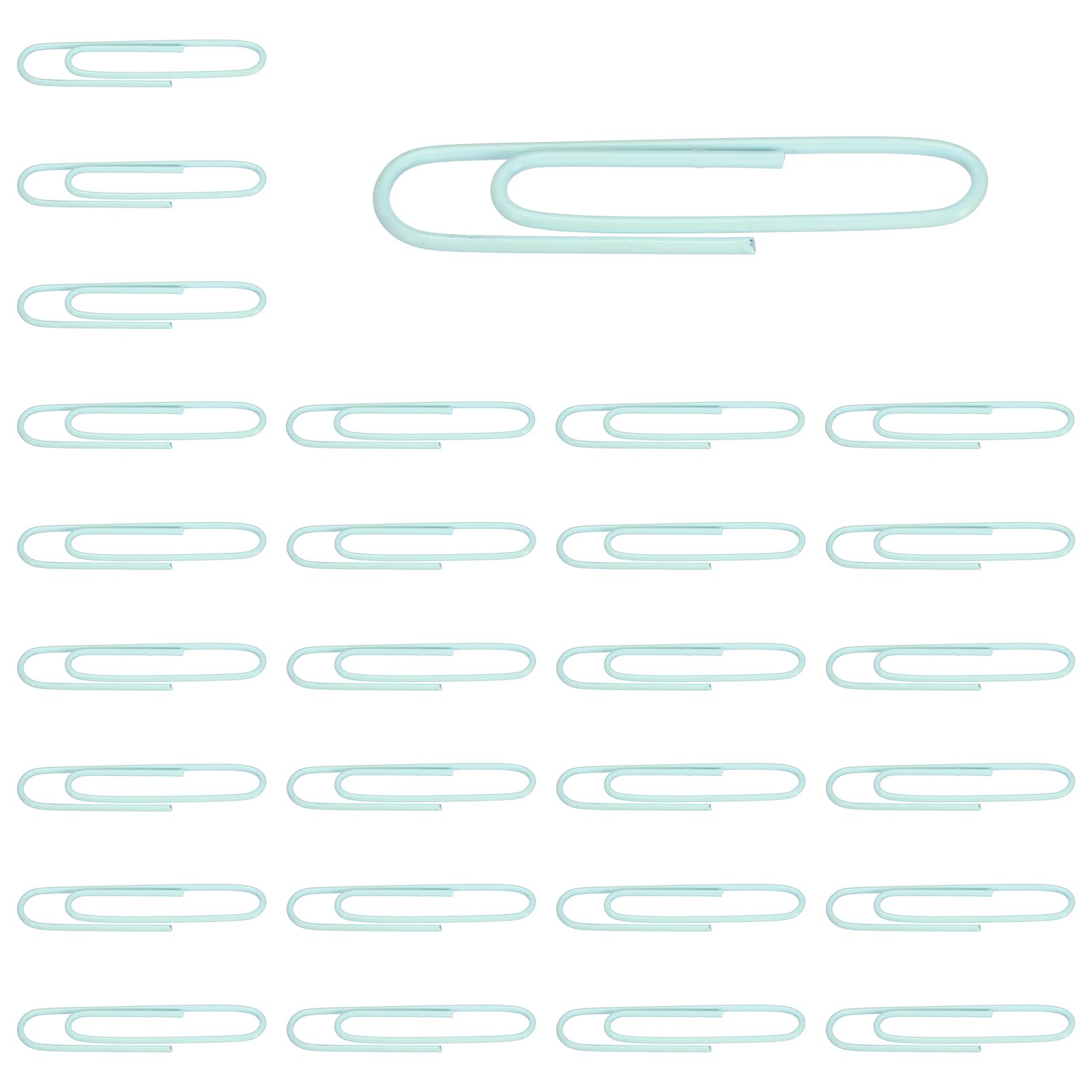 PATIKIL 150 Pcs Pin Shape Paper Clip, 5 x 1cm Large Pin Paper Clip Cute Metal Planner Bookmarks Decorative Clamps Holders for Document Office Home, Pastel Green