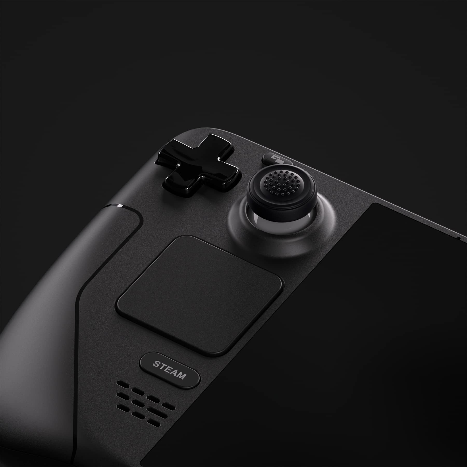 PlayVital Joystick Kappen für Steam Deck LCD,Thumbsticks Grips Caps für PS Portal Remote Player, Schutzkappen Zubehör für Steam Deck OLED Controller(Samurai & Guardian Edition-Schwarz) - 4