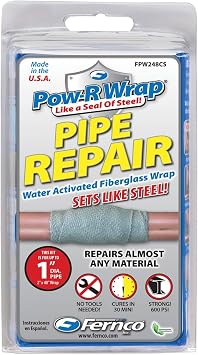 Fernco Fiberglass Repair Kit, 2 x 48 In, Gray, 1 inch FPW248CS