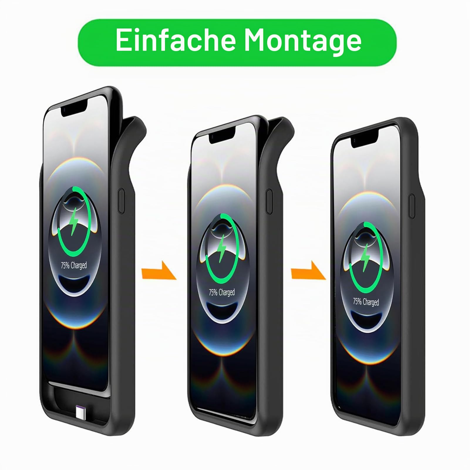 Akku-Hülle für iPhone 16e, 10.000 mAh, magnetisch, kompatibel mit kabellosem Laden, Schutzhülle für Backup-Batterie, erweitertes Ladegerät
