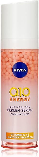Nivea Q10 Energy Anti-Wrinkle Pearl Serum (30 ml), Face Serum with 100% Skin Identical Q10, Vitamin C and Vitamin E, Serum for Radiant and Tighter Skin