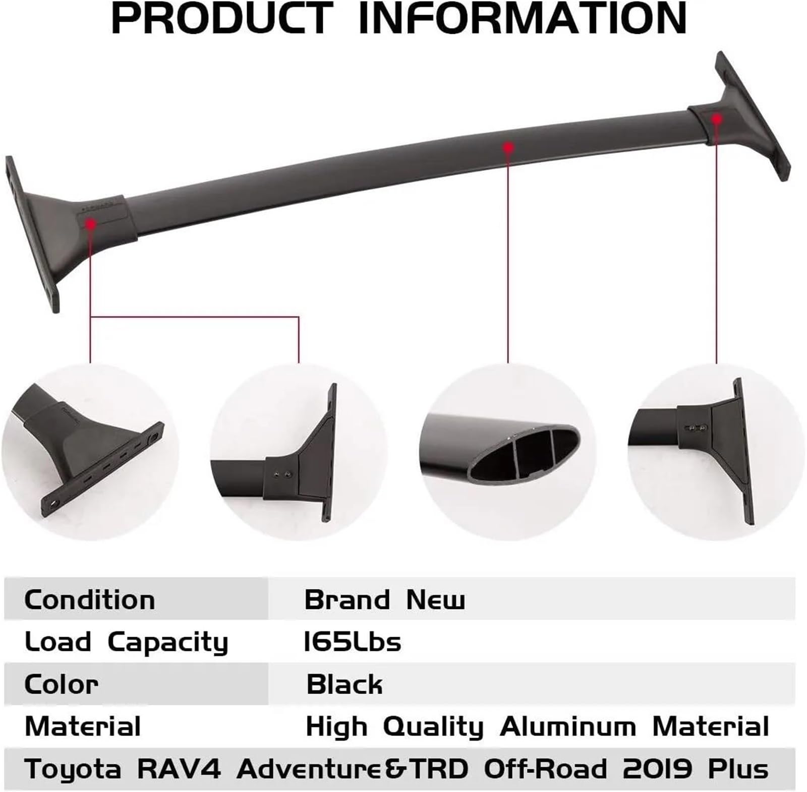 Portapacchi Auto Per RAV4 RAV-4 2019-2025 Barre Trasversali Portapacchi In Lega Di Alluminio(Cross bars)