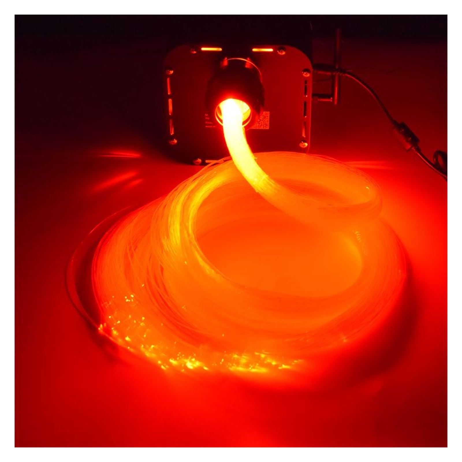 Światłowodowy zestaw oświetleniowy, Twinkle 50W APP Control Światłowodowe światło LED z pilotem dotykowym,Wytrzymały(Only LED light)