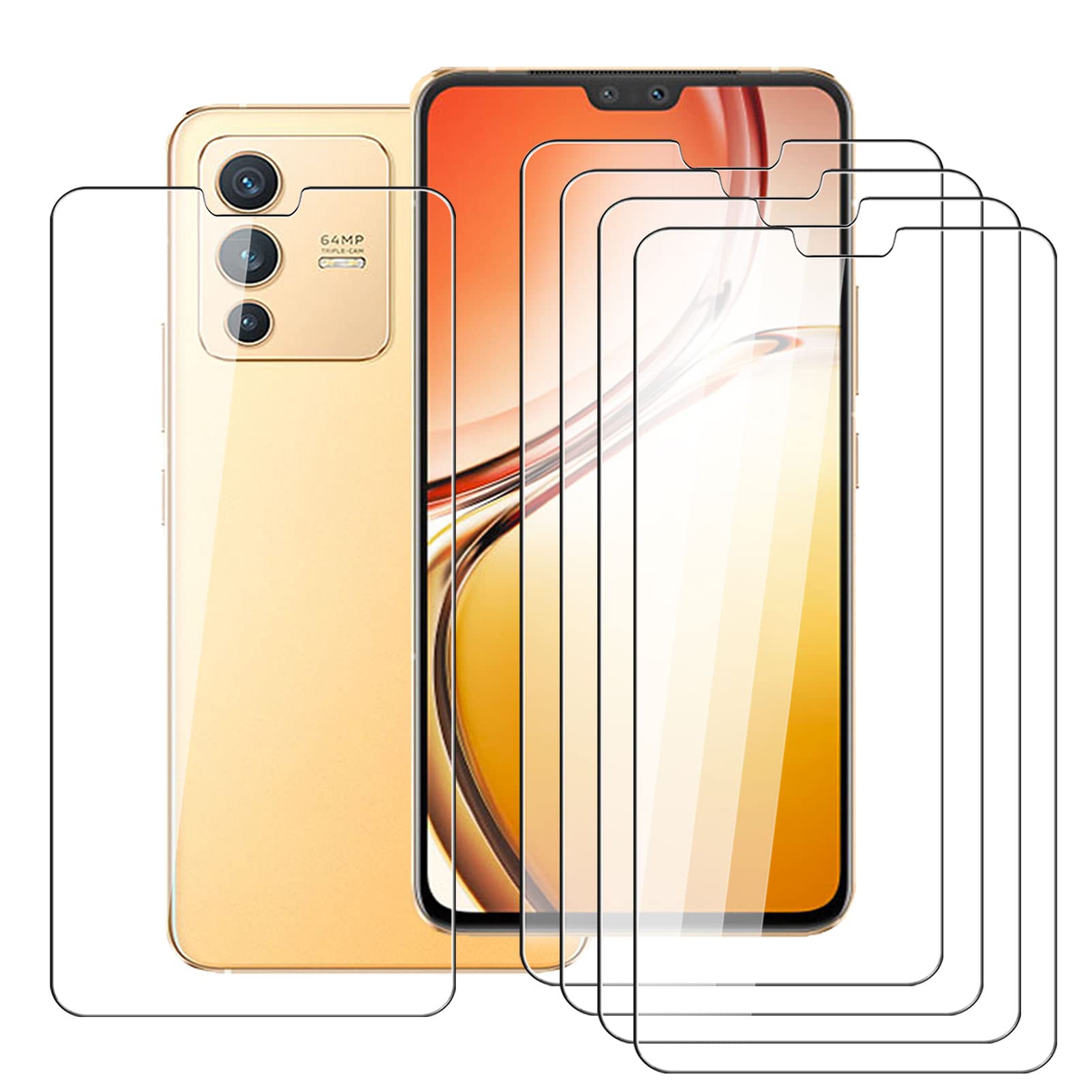 Verre Trempé Pour VIVO V23 – Protection D'écran Intégrale 3 Couches, Anti-rayures Et Anti-choc