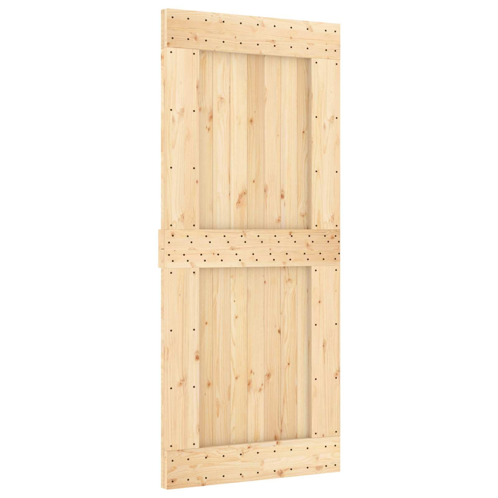 Vidaxl Natural And Black Sliding Door Narvik Beige And Black, Stylish Sliding Door Track, Modern Space Saving Solution For Indoor Hardware, Efficient Room Divider With Seamless Operation