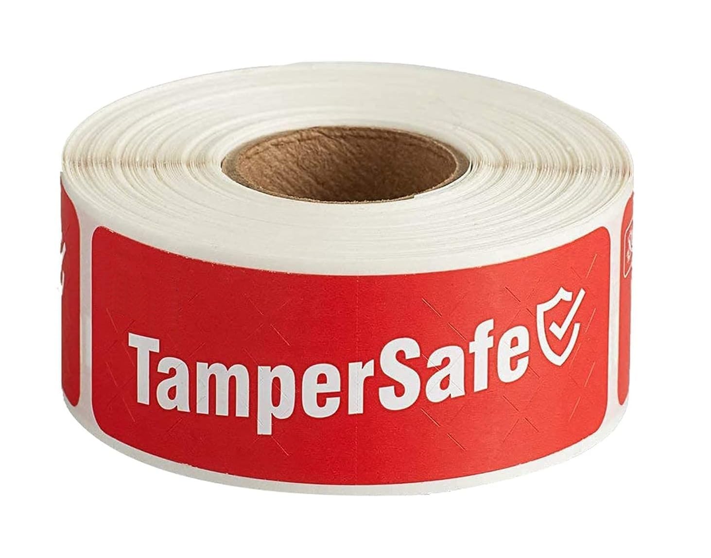 Bits N Things TamperSafe Tape - Tamper-Evident Label/Seal/Sticker for Food Container (1 x 3 inches) (Red) - 250 Per Roll