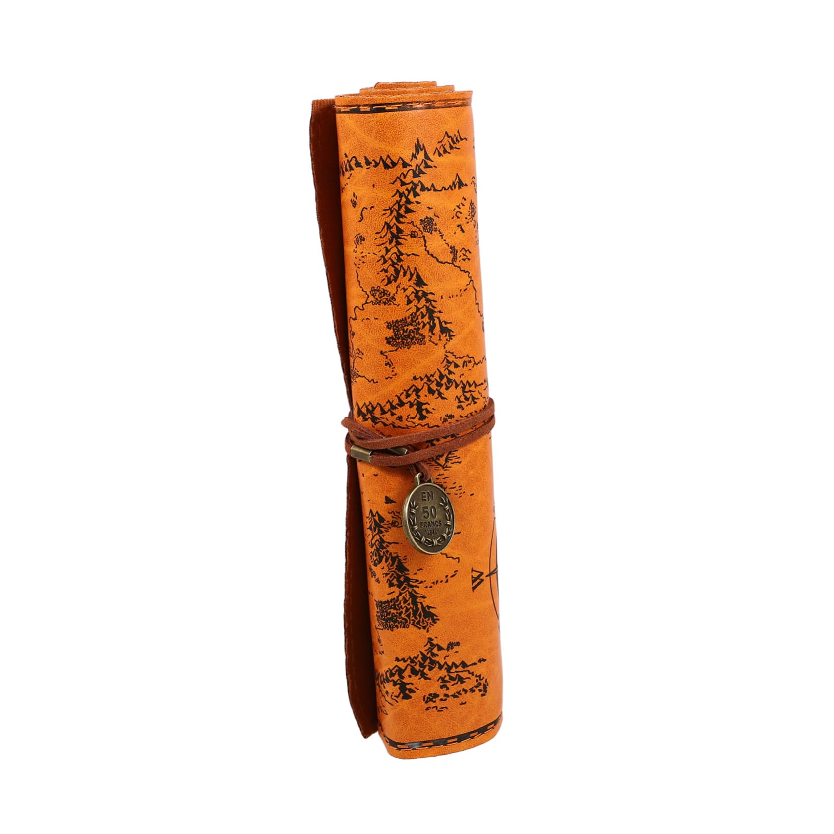 5piezas Estuche Enrollable De Lápices Vintage De Lienzo Organizador De Estación De Trabajo Bolsa De Almacenamiento para Bolígrafo y Pinceles Diseño Práctico y Resistente Al