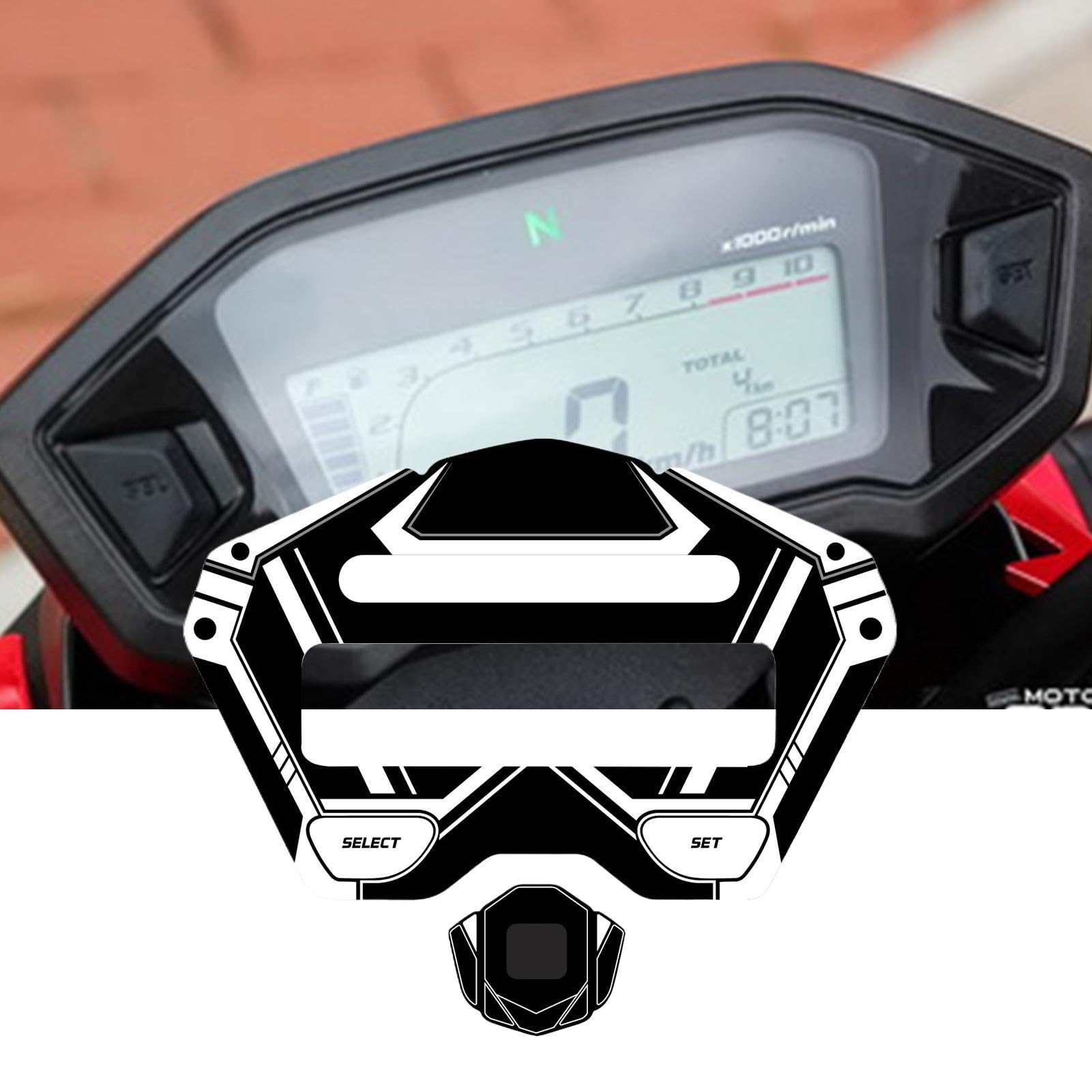 Proteggi Schermo Strumento Stampa Ad Alta Definizione, Preciso | Protezione Antigraffio Moto Forte Pellicola Adesiva Antigraffio Per Display Del Tachimetro E Strumentazione