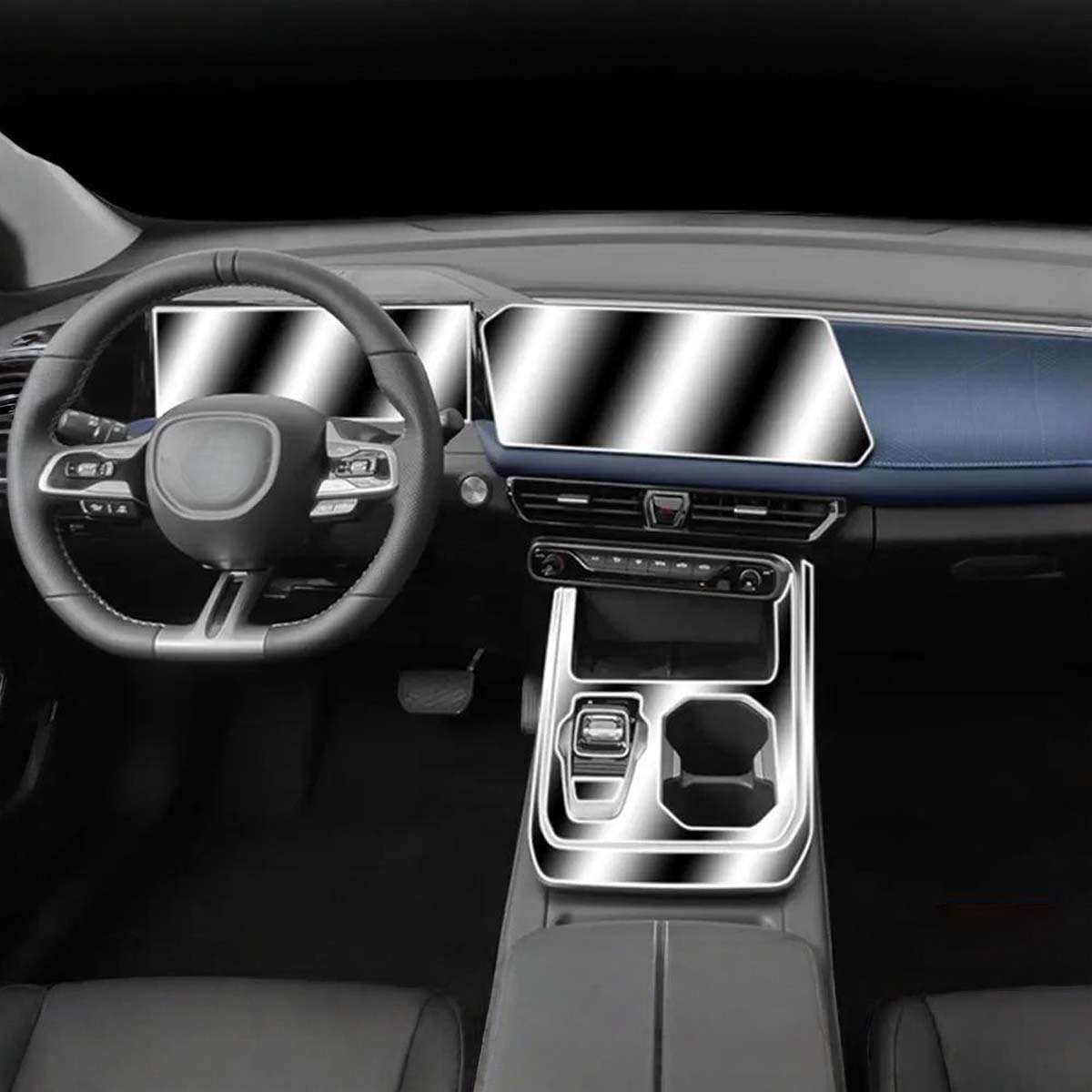Car Interior Center Console Media Dashboard Navigation TPU Protector Film Anti-Scratch, for GAC EMZOOM GS3 2023-2025 Accessories