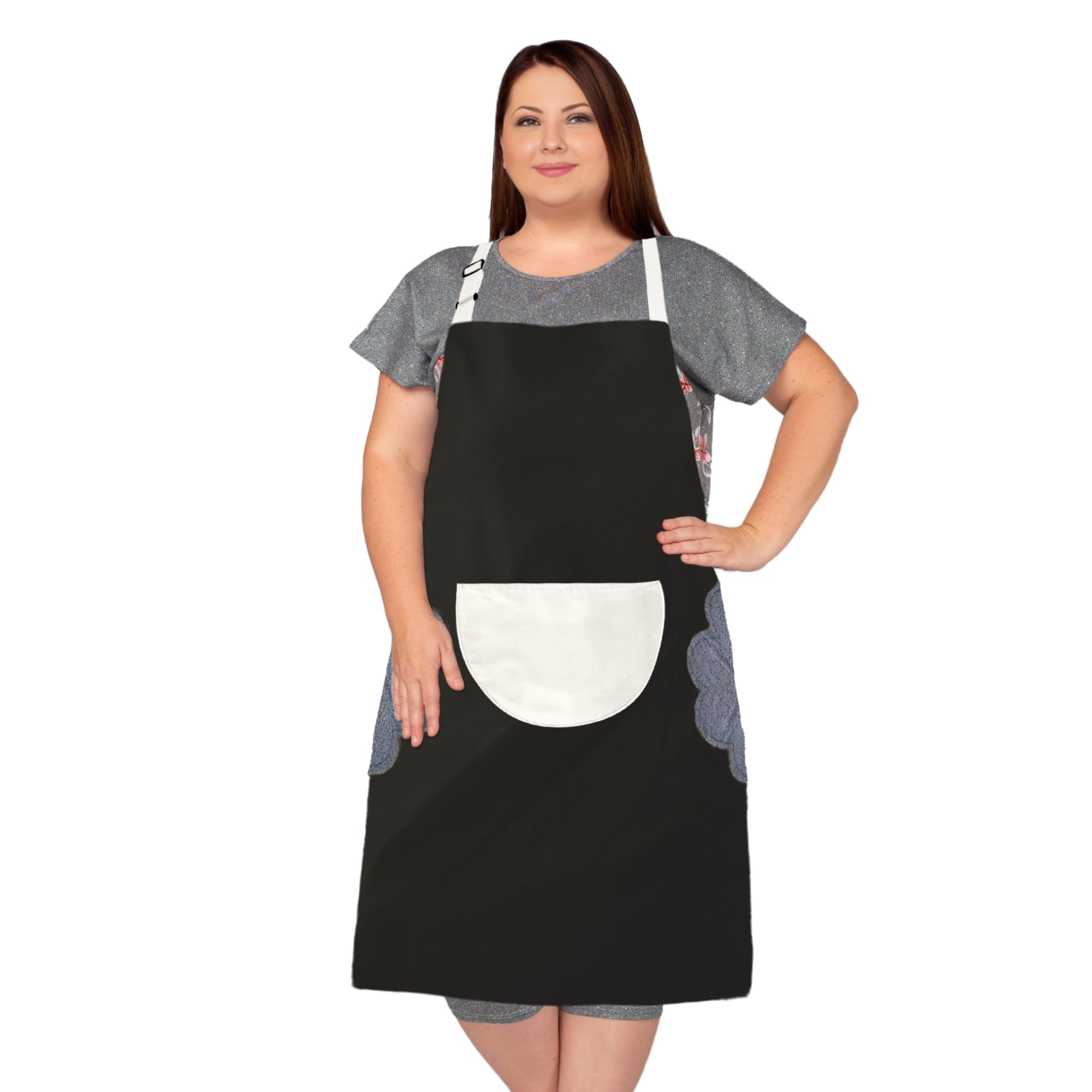 King Mills Delantal impermeable de talla grande, delantales con bolsillos para lavavajillas, cocina, uso en la cocina. Se adjunta con toalla para limpiar las manos. Correa ajustable para el cuello,