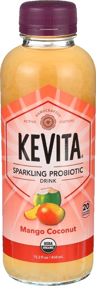 KeVita Sparkling Probiotic Drink oz., Mango Coconut, 15.2 Fl Oz