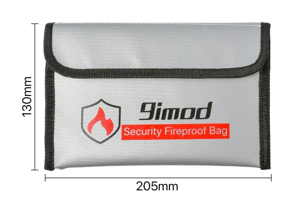 YUNIQUE GREEN-CLEAN-POWER Borsa di Sicurezza per Batterie RC | Custodia Protettiva Anti-Esplosione Lipo | Sacca di Ricarica Resistente al Fuoco, Dimensioni 205x130mm