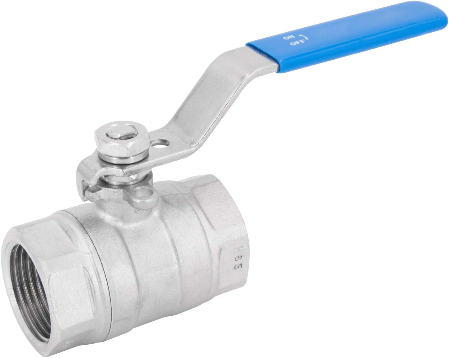 3/4" Stainless steel ball valve with internal thread according to ISO 228/1 ball made of stainless steel AISI316 ball seal made of PTFE with hand lever PN40