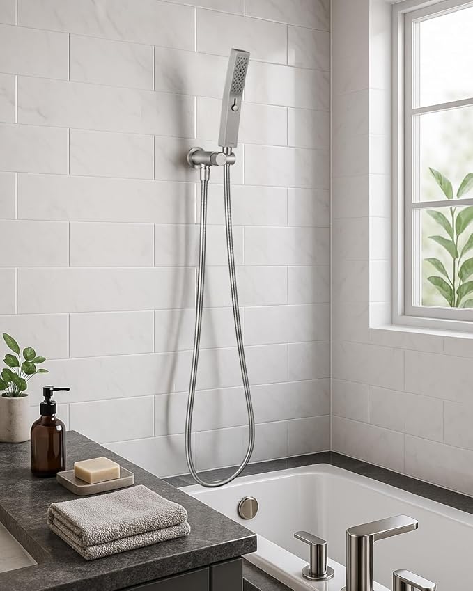 Juego de Ducha Manual G-Promise con 3 Funciones, Manguera de 70 Pulgadas miniatura 9