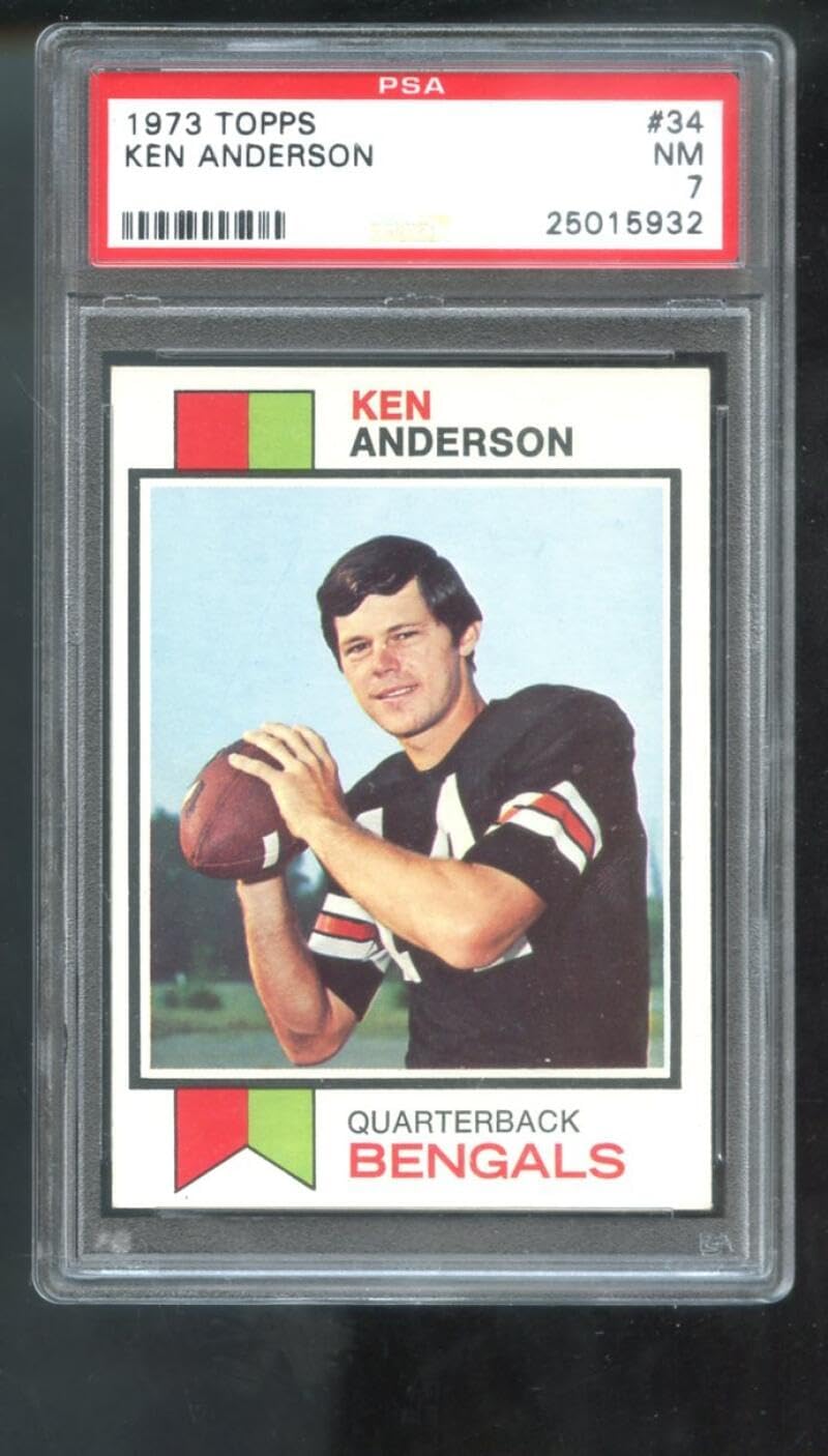 1973 Topps #34 Ken Anderson ROOKIE RC PSA 7 Graded Football Card NFL Bengals NM