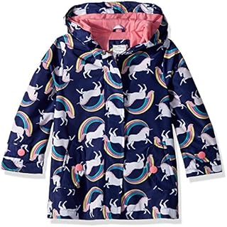 Carter's Girls' Toddler Favorite Rainslicker Rain Jacket, Unicorn Rainbows, 3T