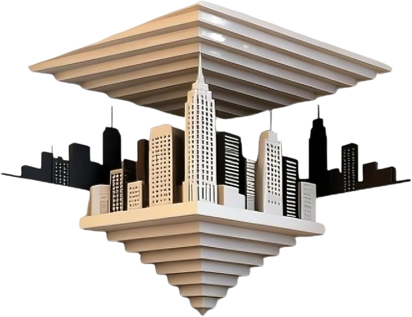 3D Optical Illusion Wall Sticker - 3D Wall Art Optical Illusion Corner Decal | Novelty Peel and Stick Corner Art Stickers | Modern Home Decor for Living Room, Offices & Dorm (A)