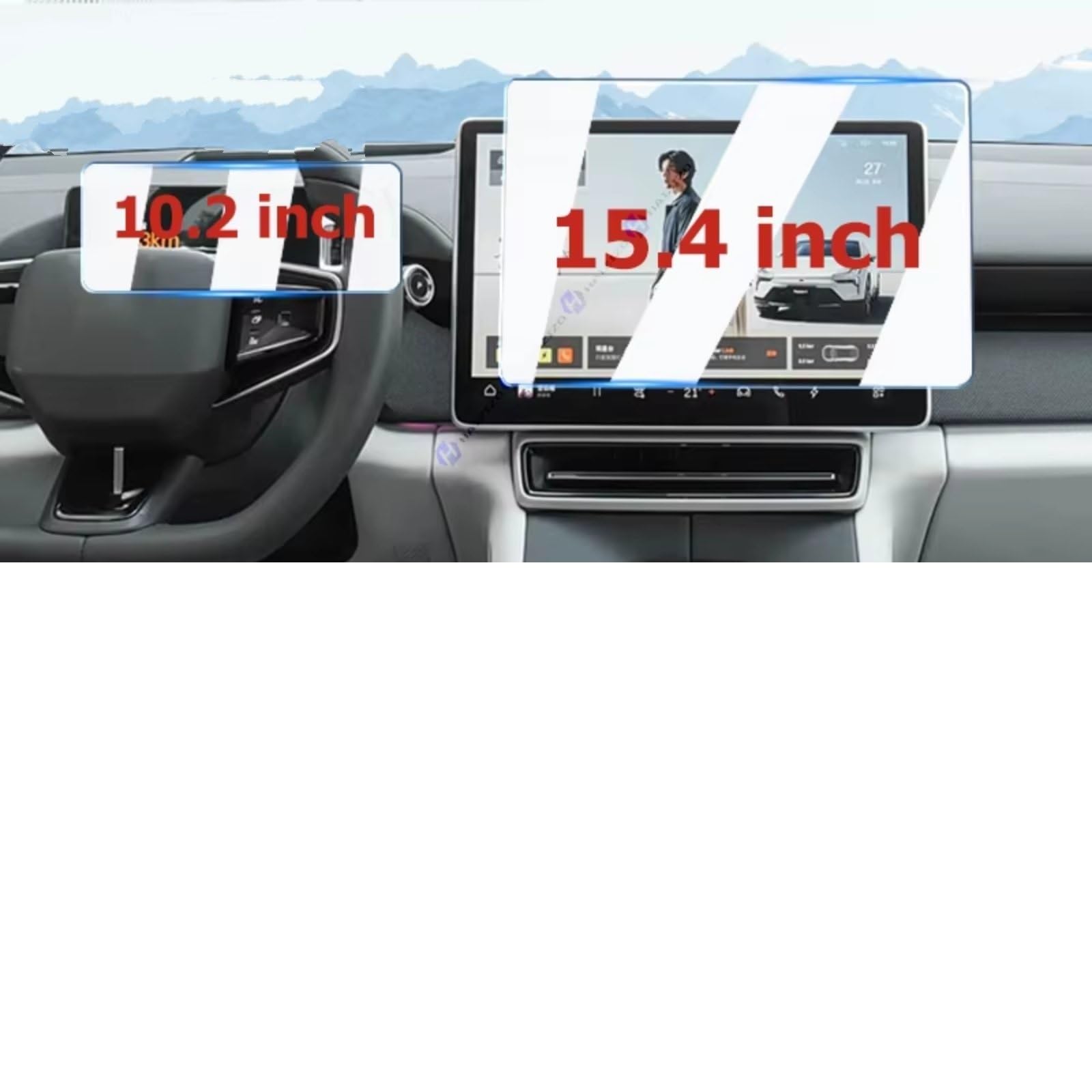 pellicola protettiva GPS Compatibile Con Polestar Per 4 2023-2026 Pellicola Protettiva Opaca Antiriflesso Per Navigazione GPS Per Auto HD Clear Auto Display Cover(C)