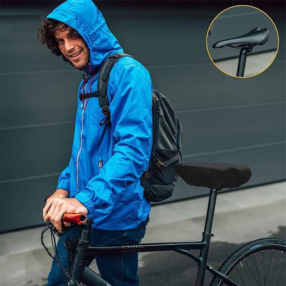 2 Pezzi Coprisella Bici Coprisedile Impermeabile per Bicicletta Cuscino per Sella per Bicicletta Protezione da Pioggia per Mountain Bike