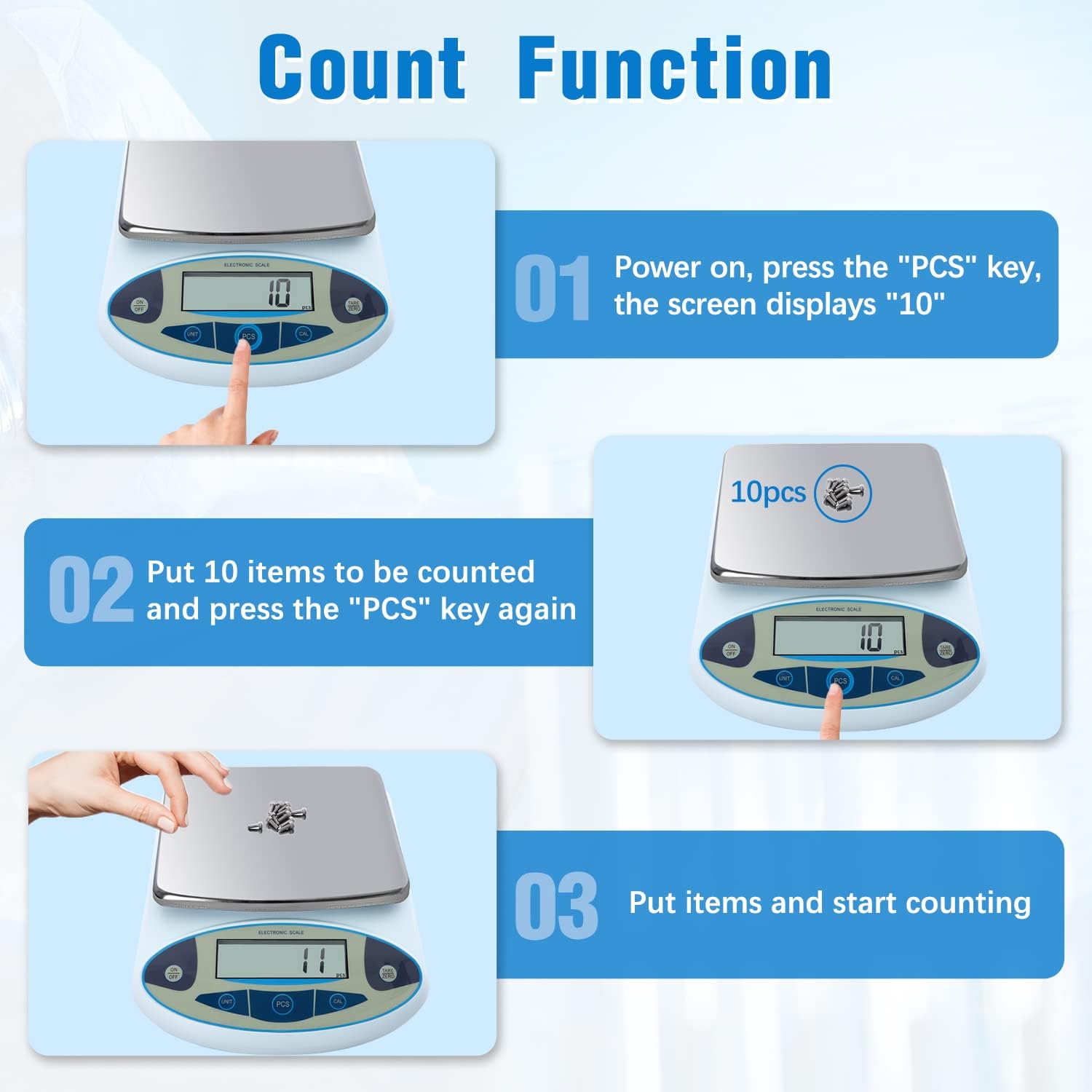 FOUR E'S SCIENTIFIC Lab Scale 5000gx0.01g High Precision Laboratory Analytical Balance Scale 0.01g Accuracy Science Scale Jewelry/Kitchen Scale