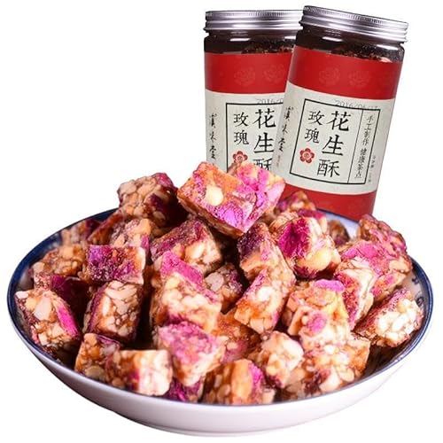 云南特??瑰花生酥(220G/罐 )酥脆糖果 健康??零食 休?零食糖果 雪花酥蛋? 美味零食礼品 点心蛋? 甜品 特色小吃 バラの花生酥(220G/缶)キャンディー健康栄養スナック菓子カジュアルスナック菓子キャンディー雪花酥ケーキおいしいスナックギフト菓