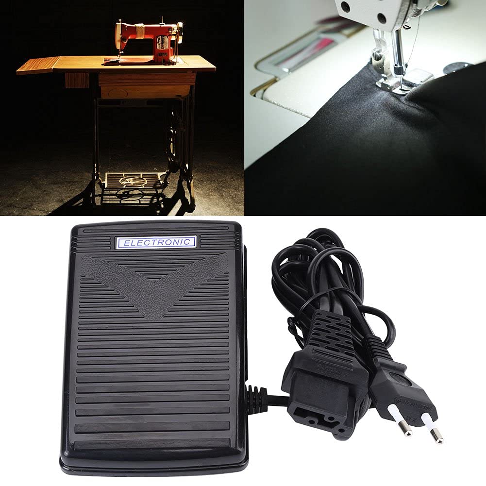 Akozon Macchina da cucire, controllo a pedale, spina europea, 200-240 V, macchina da cucire domestica, a pedale, controllo elettronico a pedale, controller di velocità variabile con cavo di