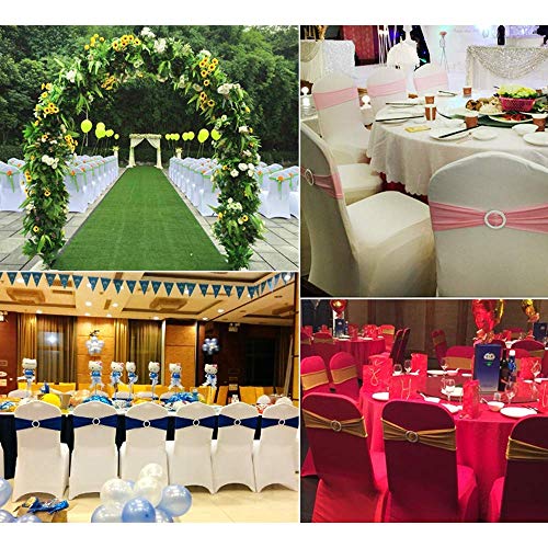 image for Boshen 50PCS Wedding Chair Decorations Stretch Chair Bows and Sashes f