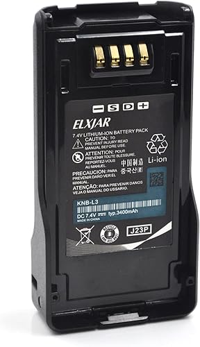 Miniatura 4 de Paquete de 2 baterías de iones de litio KNB-L3 de 7.4 V 3400 mAh para Kenwood TK-5230 TK-5330 TK-5430 NX-5000 NX-5200 NX-5300 NX-5400 VP5230 VP5330