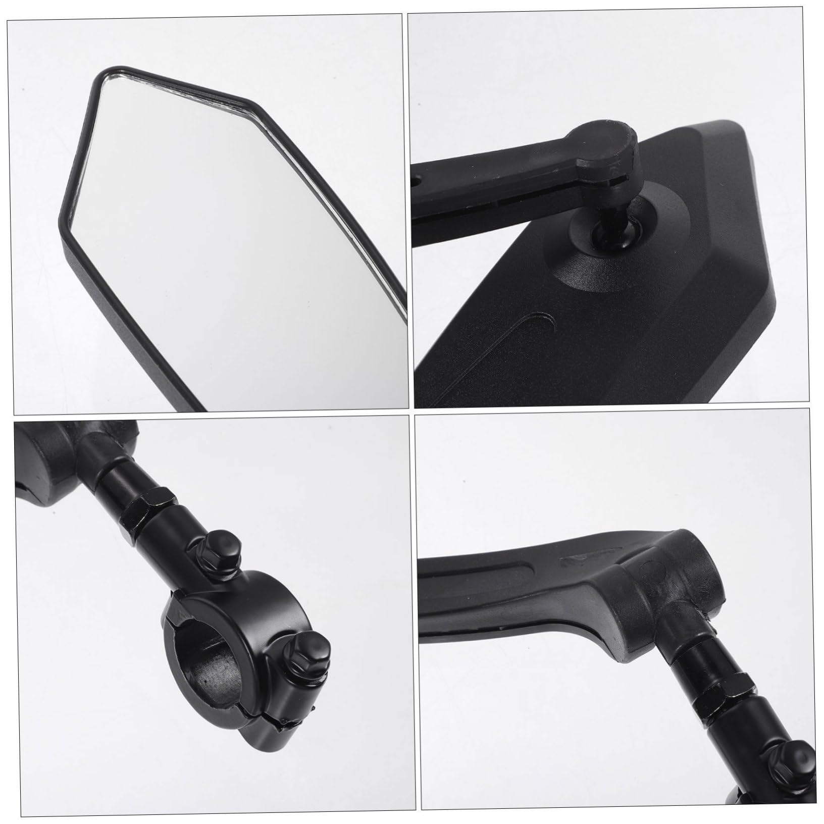 3 Pièces Rétroviseur de Vélo Droit avec Fixation Guidon Arrière pour Vélo de Montagne Accessoire de Cyclisme Large pour Conduite Sécurisée
