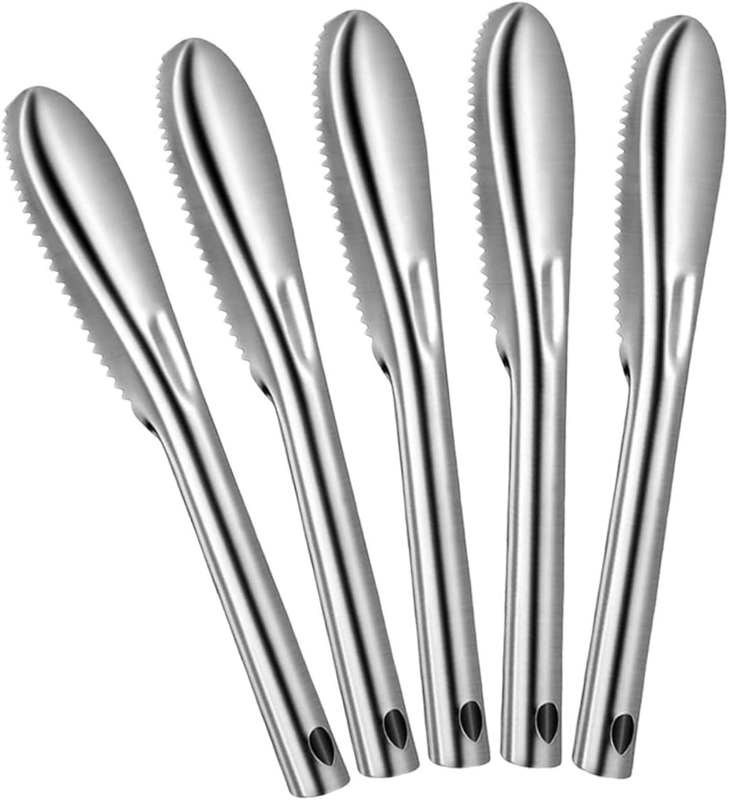 balacoo 8pcs Fish Scale Remover Tool Reusable Stainless Steel Scaler for Easy Fish Scales Removal Kitchen Gadget
