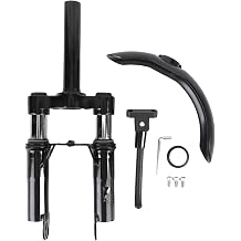 Front Suspension Kit Fit for Xiaomi M365 1S PRO 2 Scooter Metal Fork Shock Absorber with Kickstand and Mudguard Durable Metal and ABS Accessories for Stable and Smooth