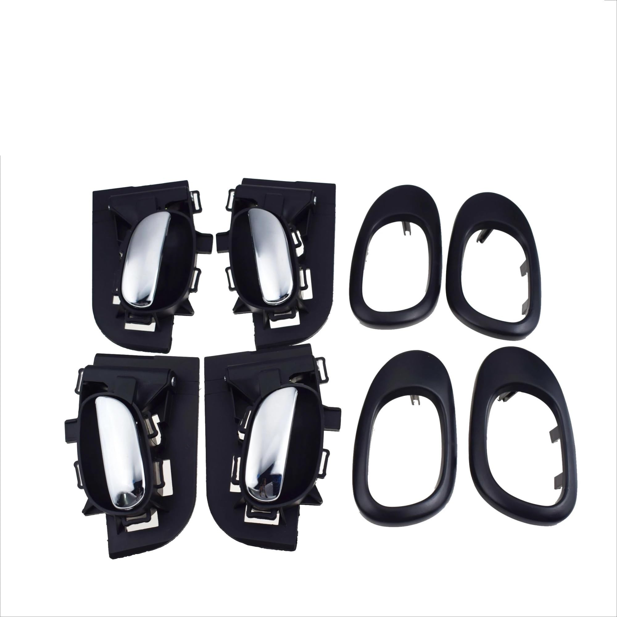 Dtsgcx 8 Pcs Left Right Kit Car Interior Door Handle Or Frame Bezel Front Rear Left Driver Or Right Passenger For Peugeot 206+ 09-13 207 08-14