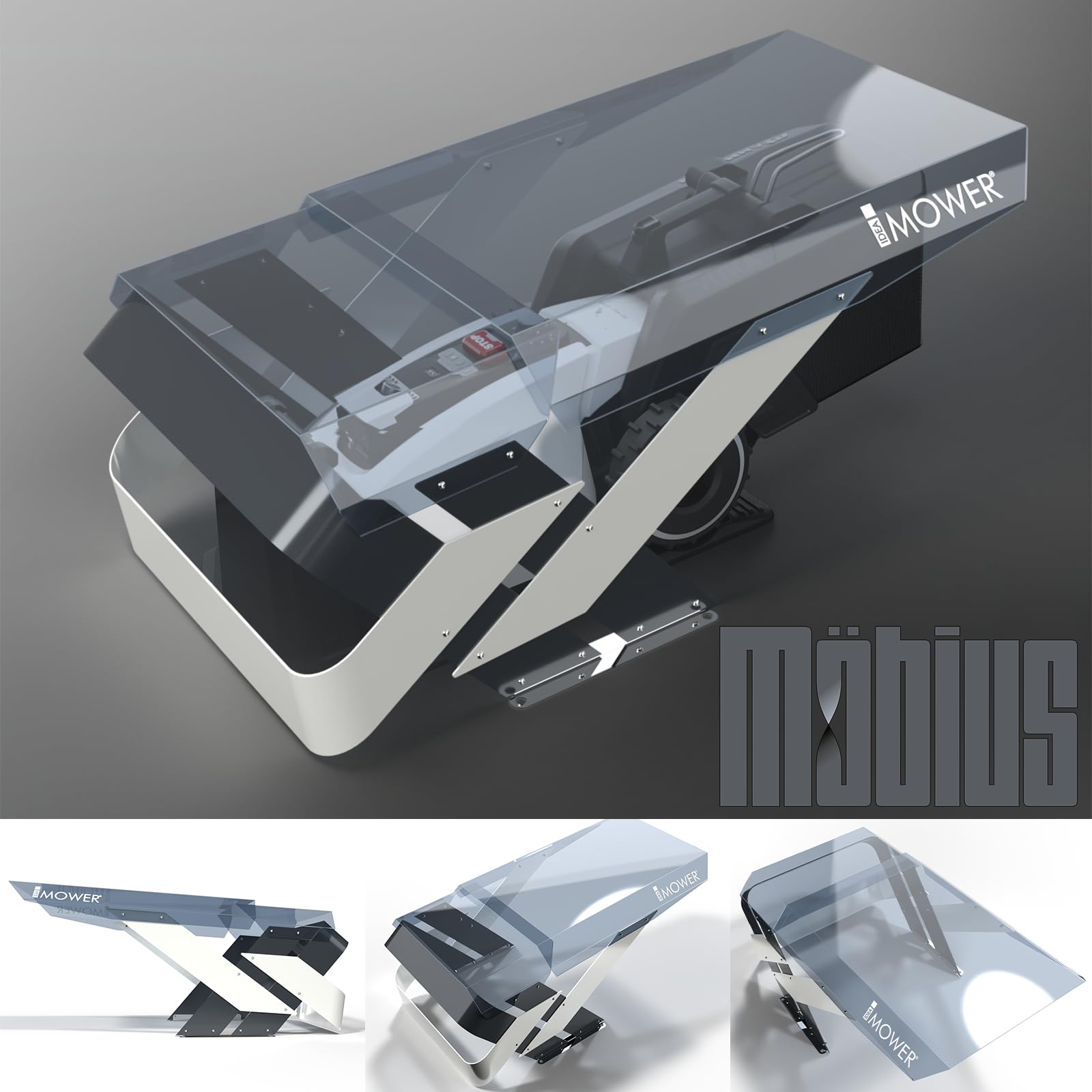 garage per robot tagliaerba Mobius Long compatibile con Mammotion Yuka con Sweeper kit raccoglifoglie