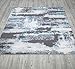 Machine Washable Modern Design Jute Back 5x7 Abstract Indoor Area Rug for Bedroom, Living Room, Dining Room, Office, 5'3