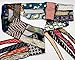 LRW DESIGNS - Women’s Handmade Oblong Patchwork Scarf made from Recycled Men’s Ties and Black Tulle with Tail Accents