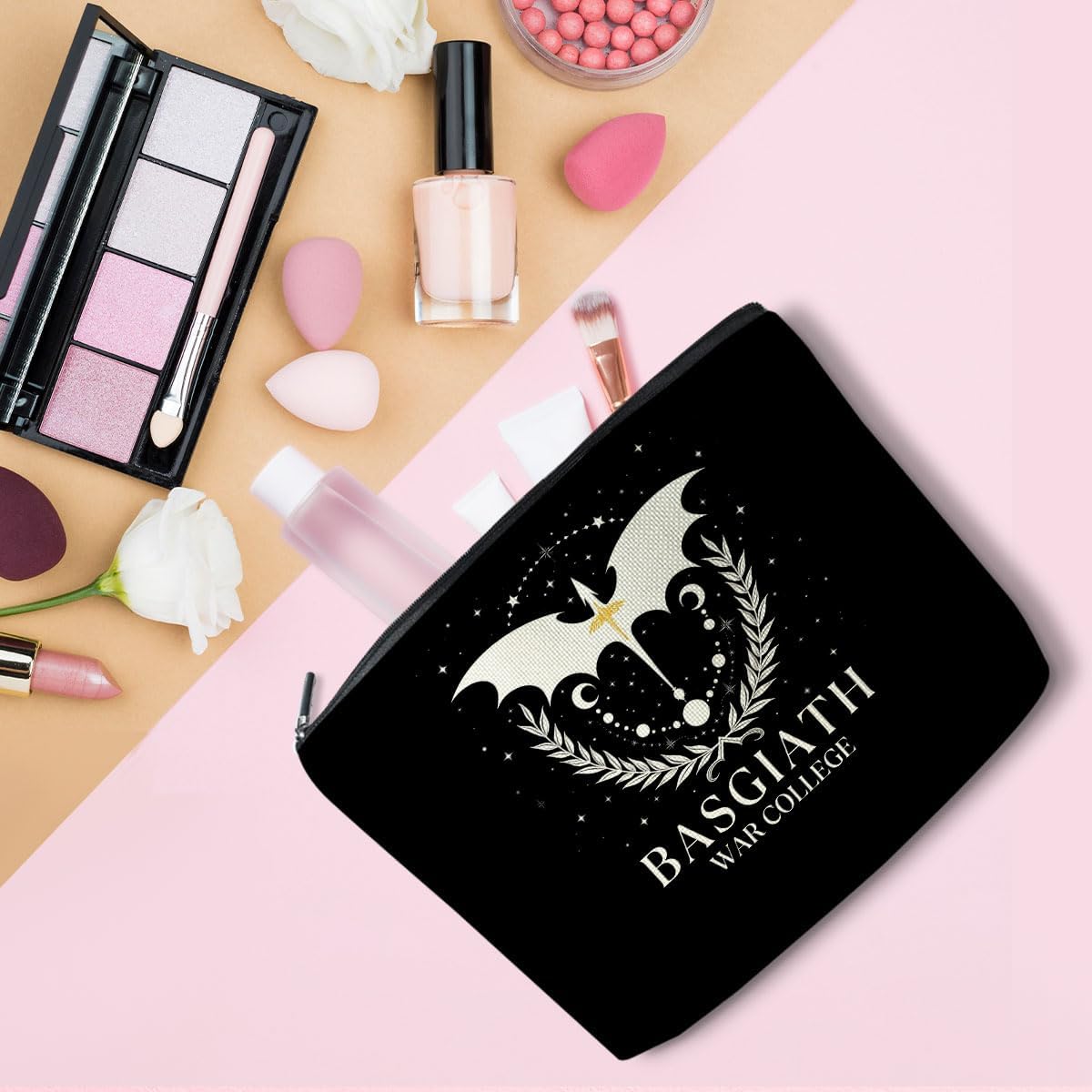 Fourth Gift Merch Makeup Bag Inspired Fantasy Book Lover Gifts 4th Wing Bookish Dragon Merchandise Christmas Thanksgiving Birthday Gifts for Women Girls Travel Toiletry Makeup Organizer Zipper Pouch - Image 6