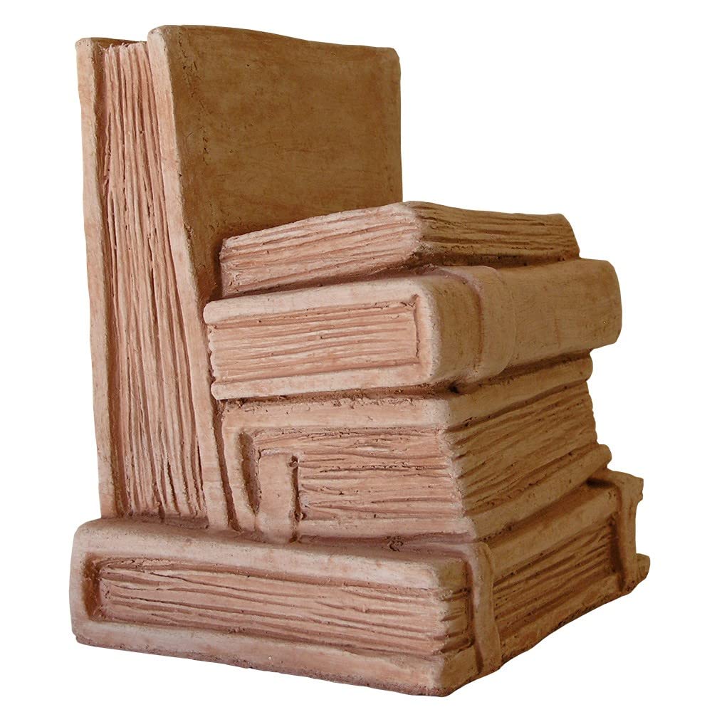 Serre-livres en terre cuite italienne H.20 cm pour étagère salon