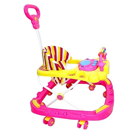 Kabello Baby Walker 6 to 18 Months Foldable Activity Walker with Adjustable Height for Boys and Girls (Multicolor)