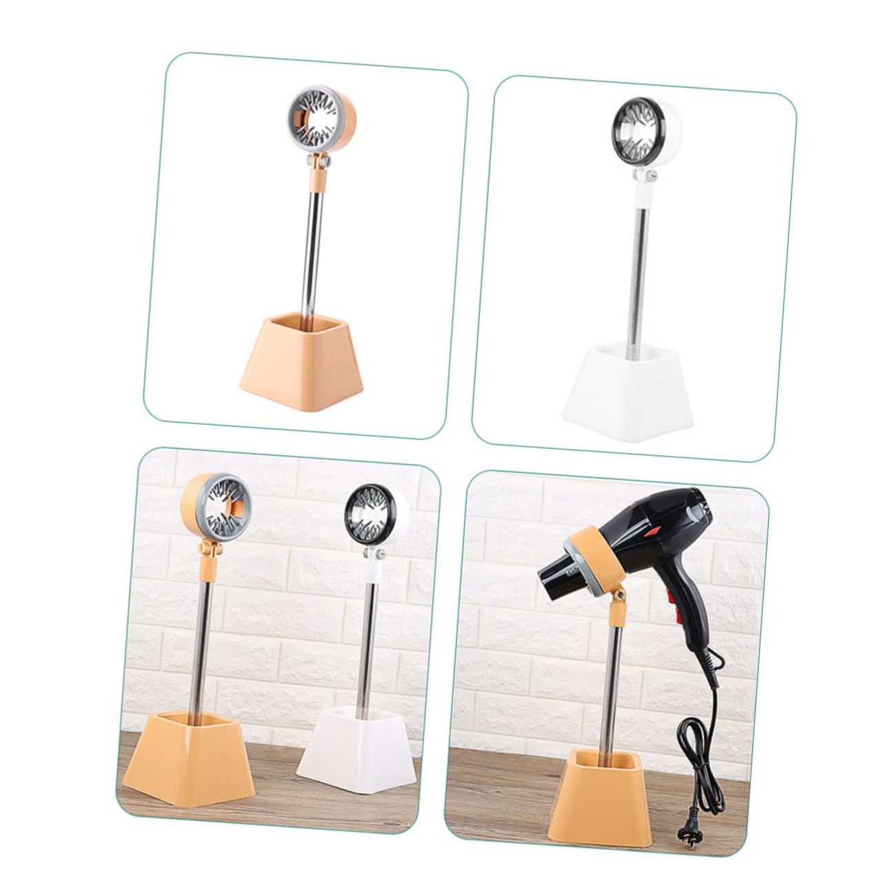 Abaodam 180 Pet Hair Dryer Holder Degrees Rotating Stand for Hands Drying Durable Material Space Saving Design for Grooming Pets Random Color